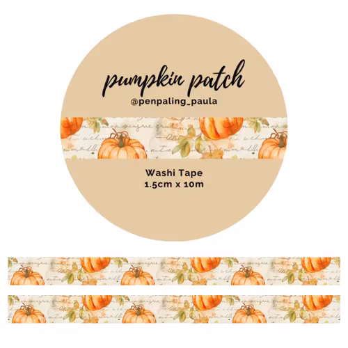 Washi Tape Penpaling Paula - Pumpkin Patch 15 mm