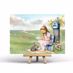 Postcard Penpaling Paula - Retro Kid