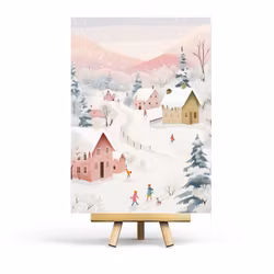 Postcard Penpaling Paula - Pink Winter