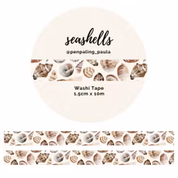 Washi Tape Penpaling Paula - Seashells 15 mm