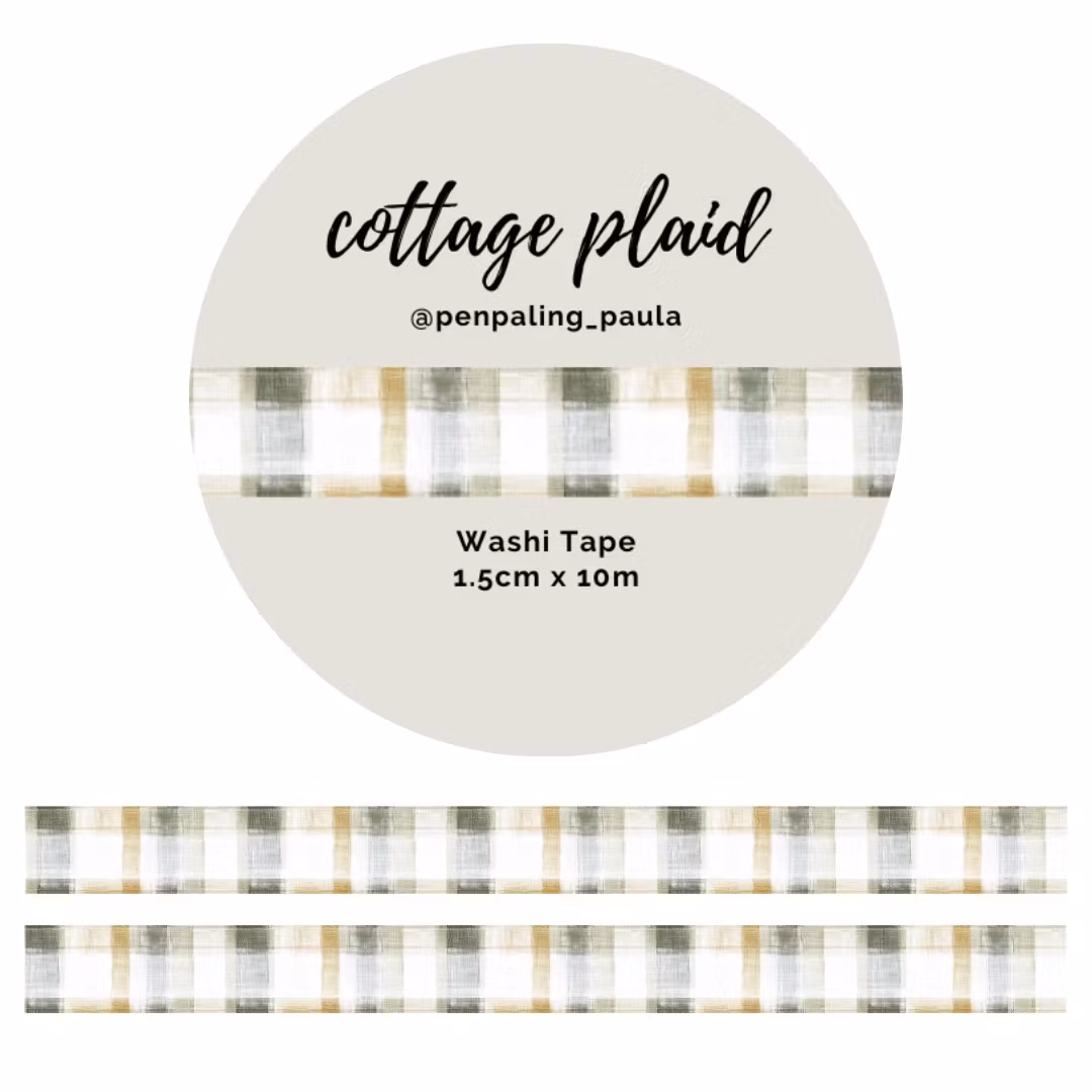 Washi Tape Penpaling Paula - Cottage Plaid 15 mm