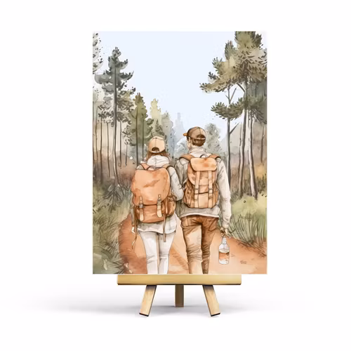 Card Penpaling Paula - Hiking Together