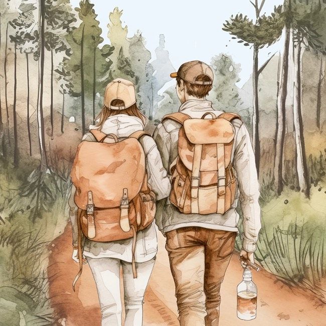Vykort Penpaling Paula - Hiking Together