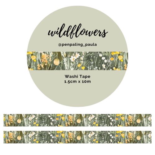 Washi Tape Penpaling Paula - Wildflowers 15 mm