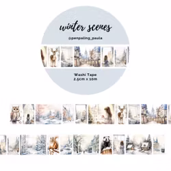 Washi Tape Penpaling Paula - Winter Scenes 25 mm
