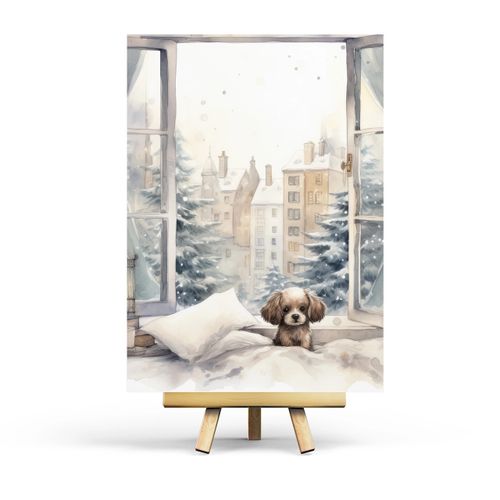 Card Penpaling Paula - Winter Puppy