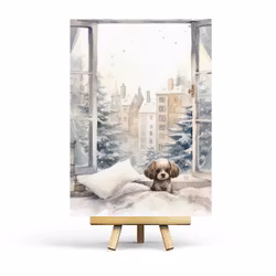 Card Penpaling Paula - Winter Puppy