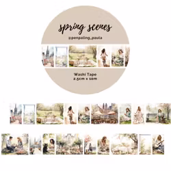Washi Tape Penpaling Paula - Spring Scenes 25 mm