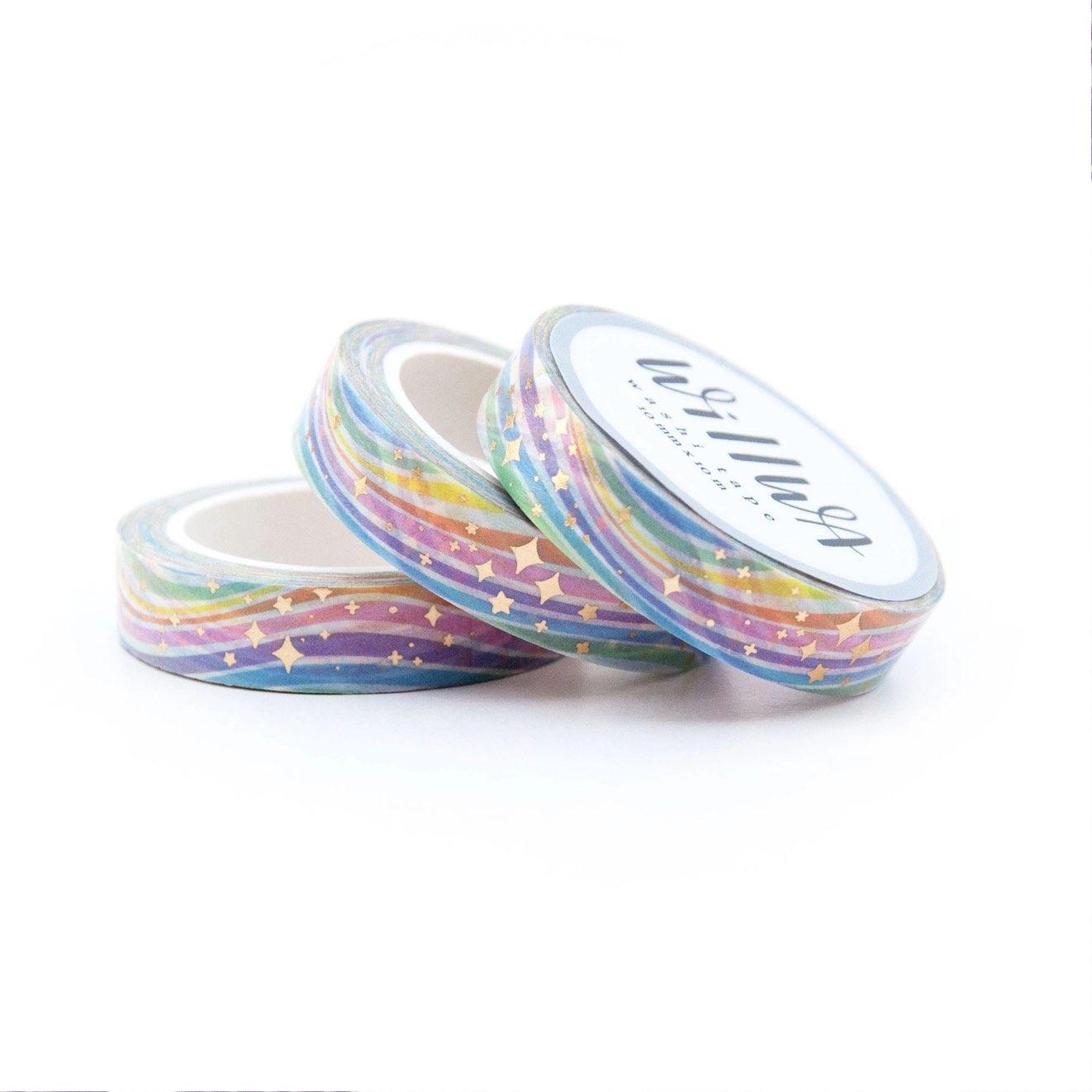 Washi Tape Willwa - Rainbow Sparkles 10 mm