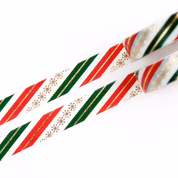 Washi Tape Willwa - Holiday Stripes 10 mm