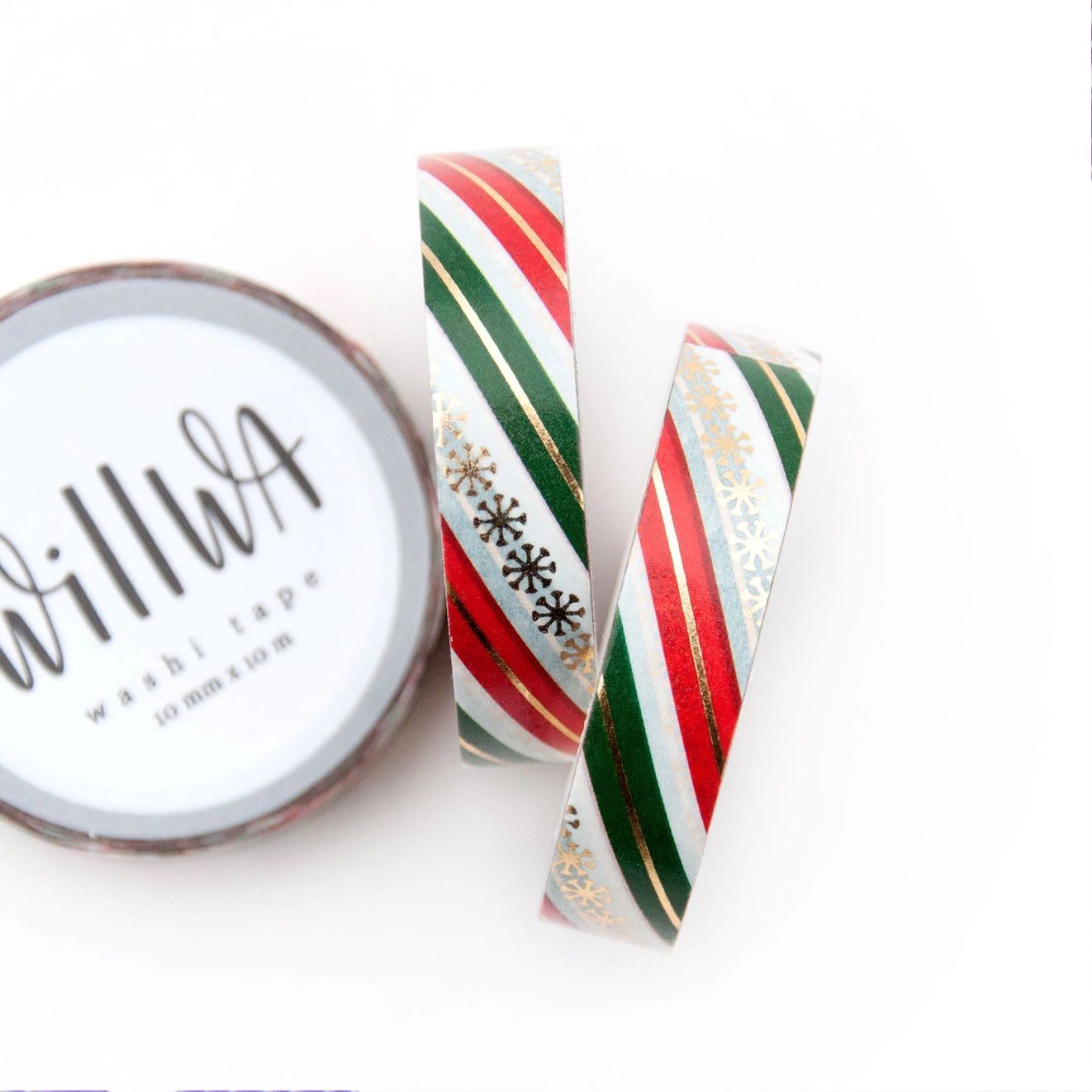 Washi Tape Willwa - Holiday Stripes 10 mm