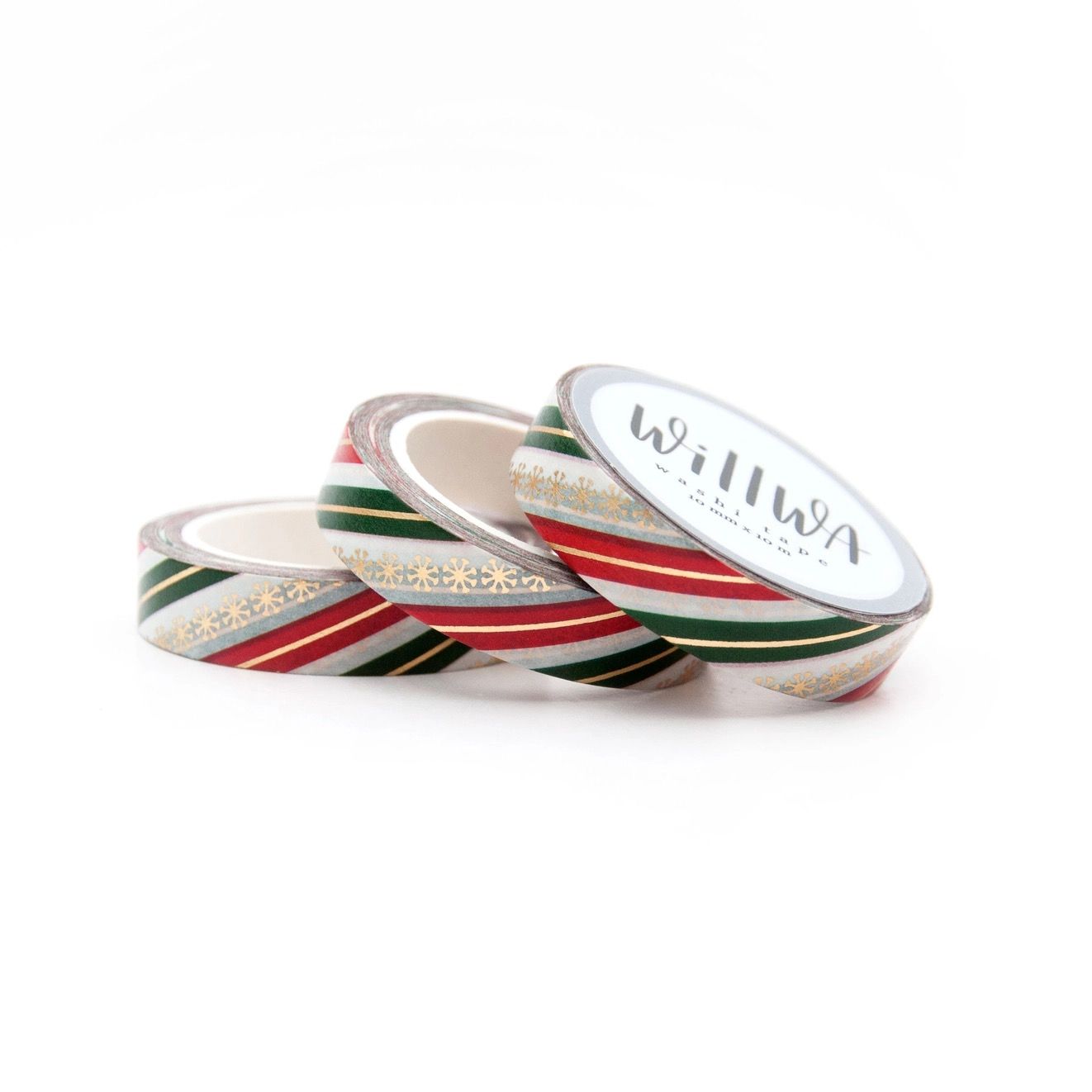 Washi Tape Willwa - Holiday Stripes 10 mm