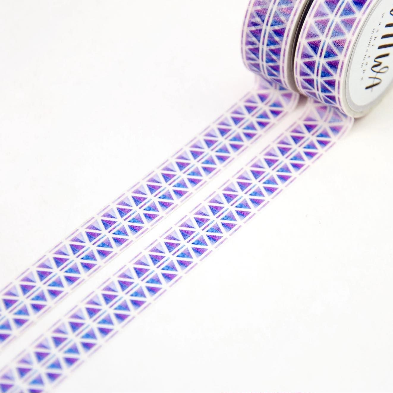 Washi tape Willwa - Blue & Purple Kaleido 15 mm