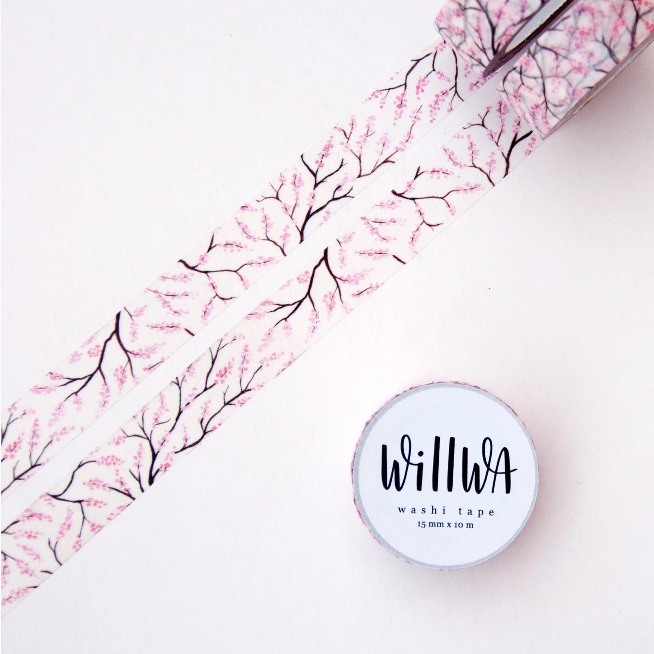 Washi tape Willwa - Cherry Blossoms 15 mm