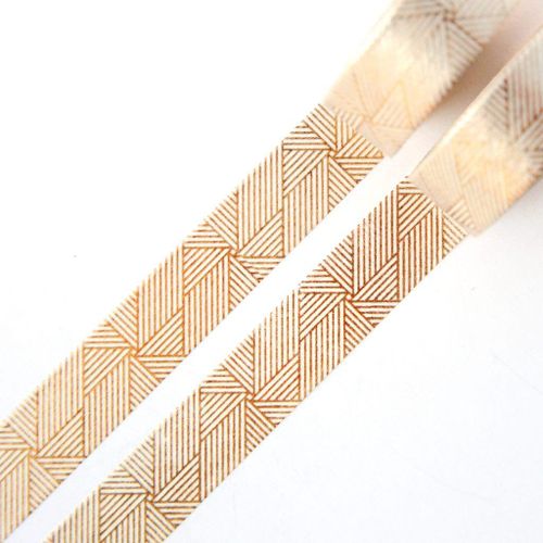 Washi tape Willwa - Gold Lines Spiral 15 mm