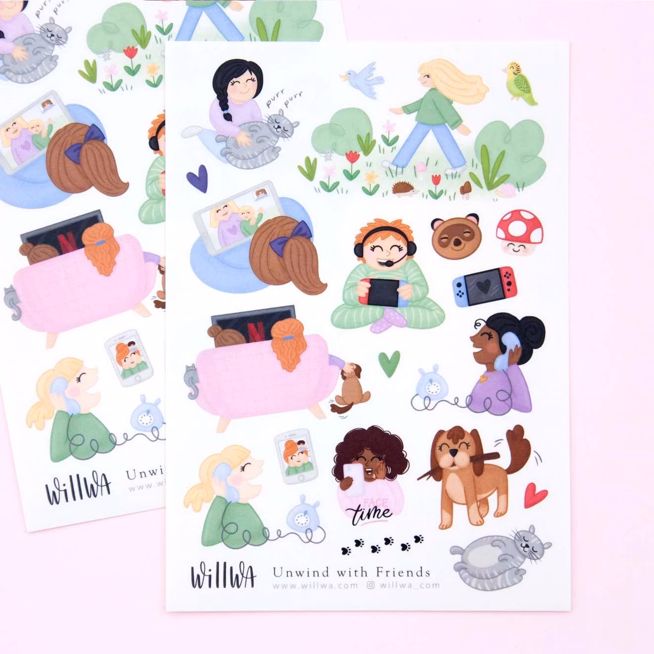 Stickers Willwa - Unwind with Friends