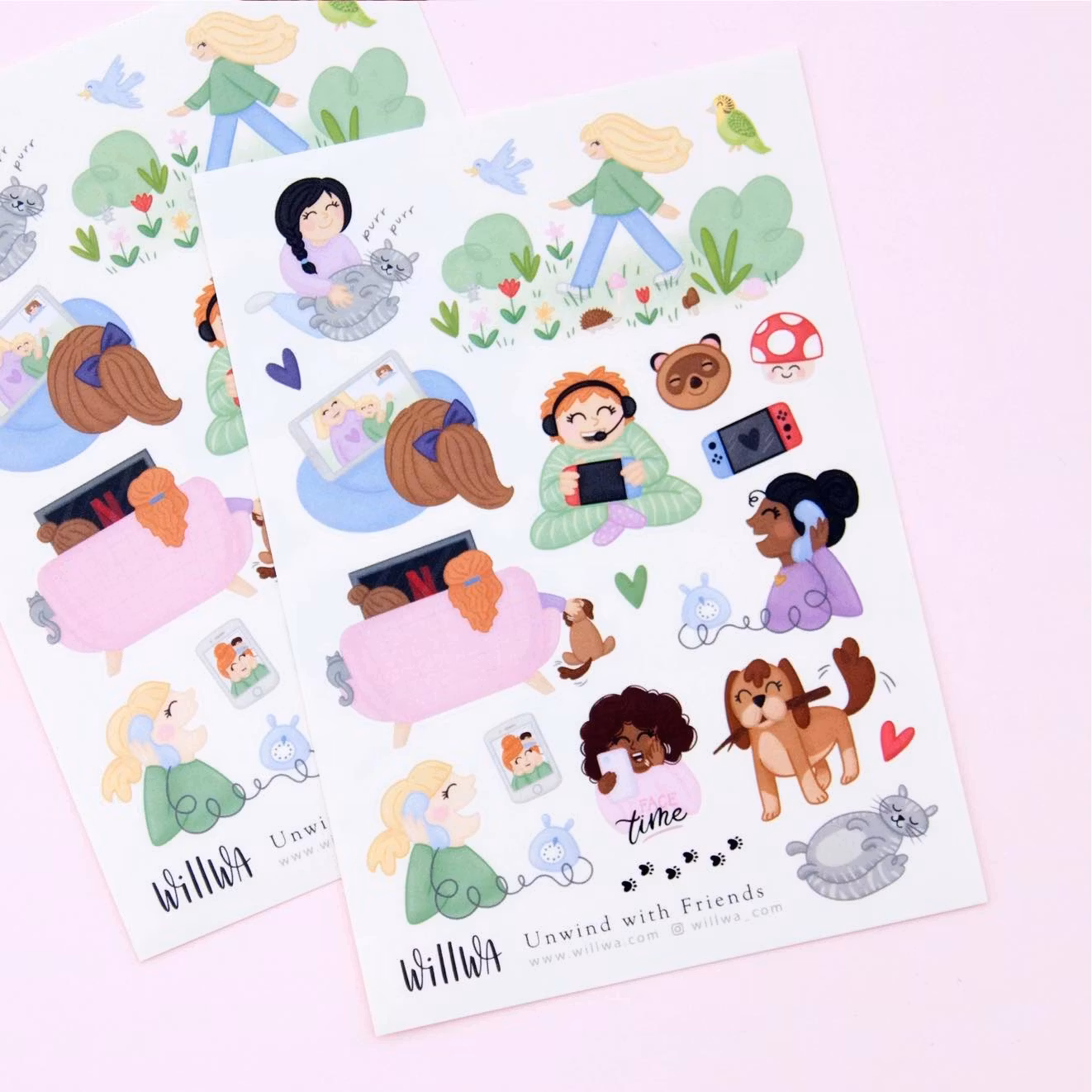 Stickers Willwa - Unwind with Friends