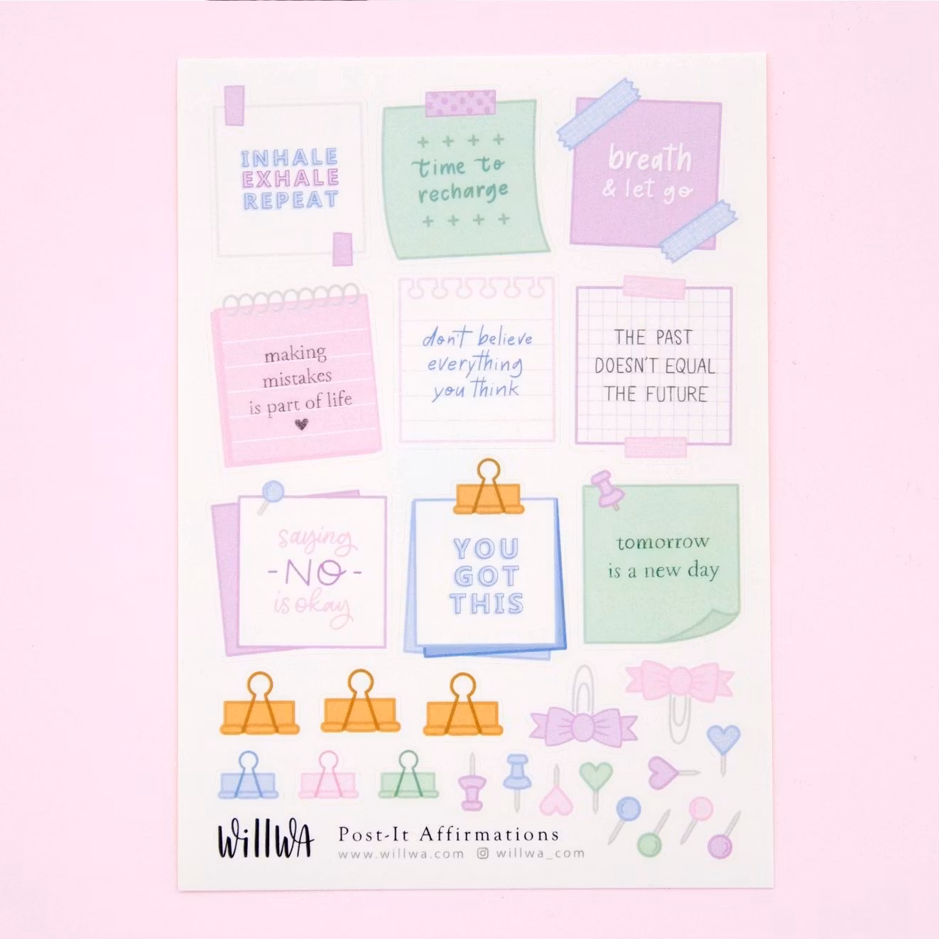 Stickers Willwa - Post it Affirmations