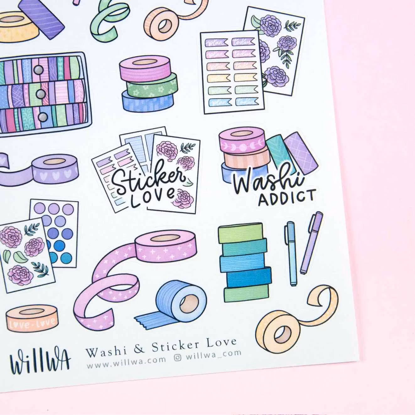 Stickers Willwa - Washi & Sticker Love