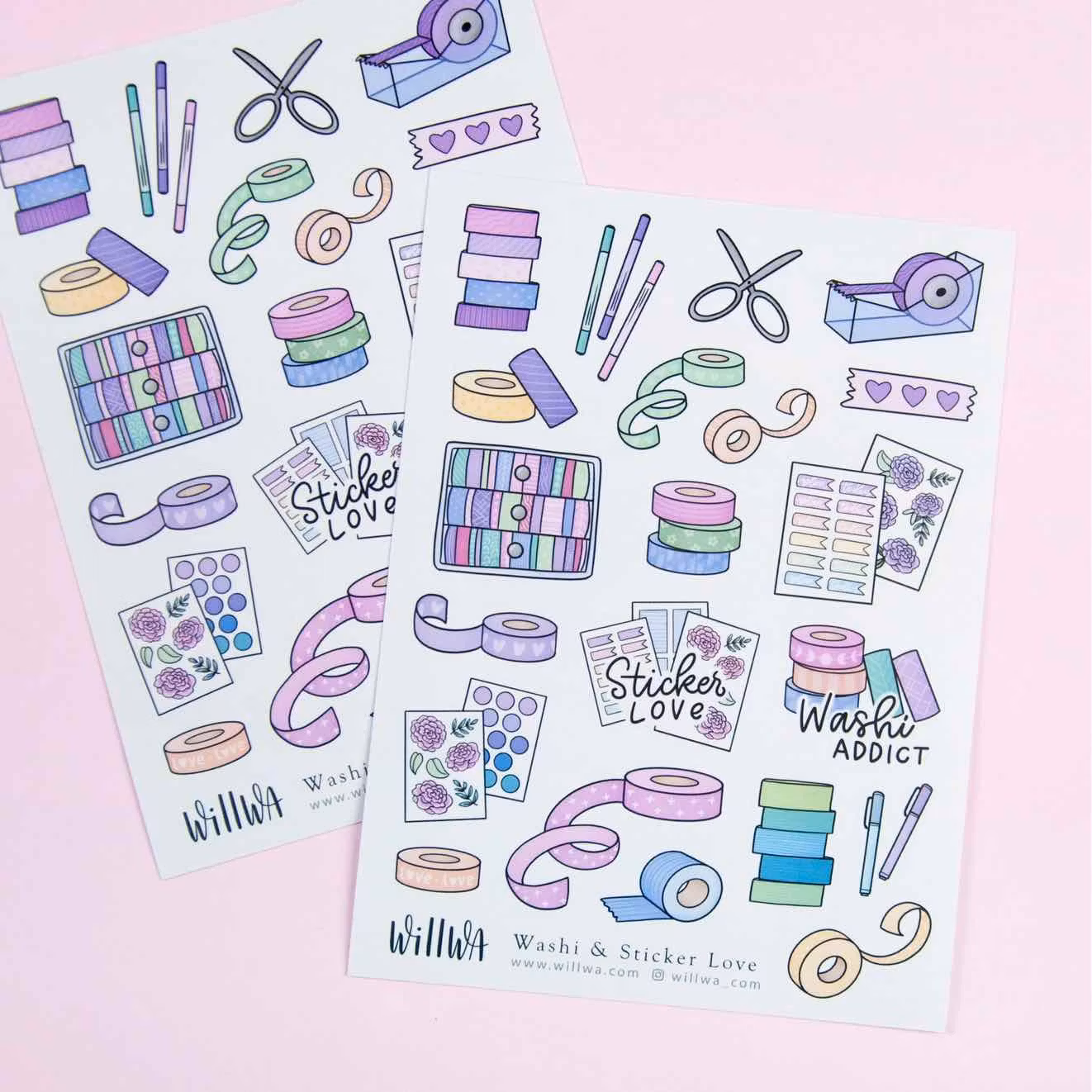 Stickers Willwa - Washi & Sticker Love