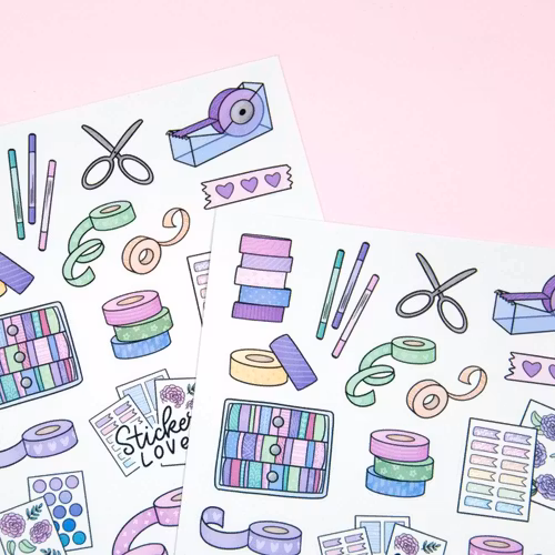 Stickers Willwa - Washi & Sticker Love