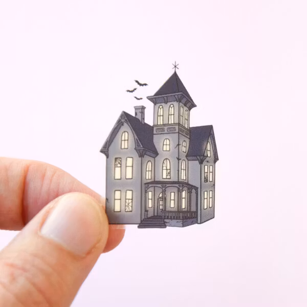 Stickers Willwa - Bats & Haunted Houses