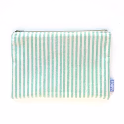 Willwa Pencil Case - Mint Green Stripes