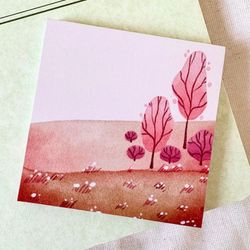 Notepad Nikki Dotti - Pink Trees