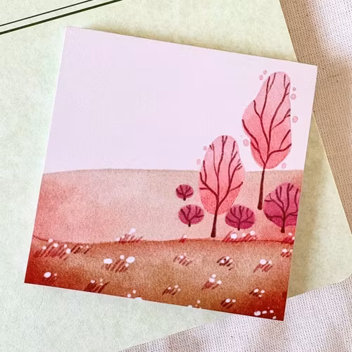 Anteckningsblock Nikki Dotti - Pink Trees