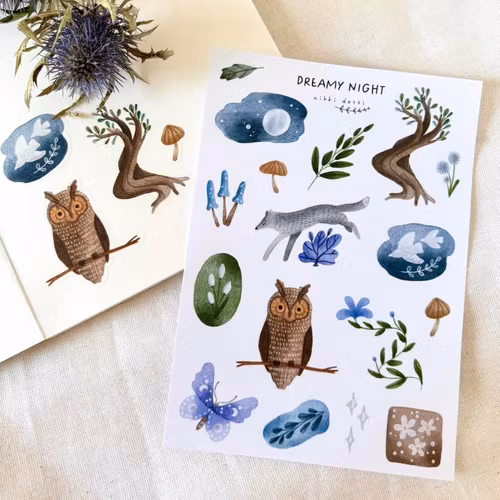 Washi Stickers Nikki Dotti - Dreamy Night