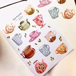 Washi Stickers Nikki Dotti - Tea Please