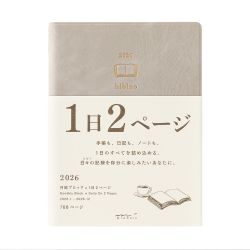 Midori 2026 Diary Hibino A6 Grey
