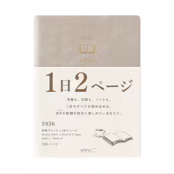 Midori 2026 Diary Hibino A6 Grey