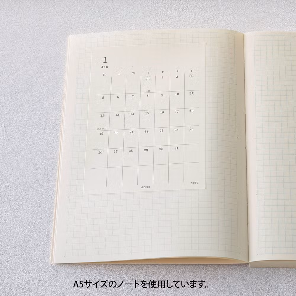 Midori 2026 MD Diary Sticker M