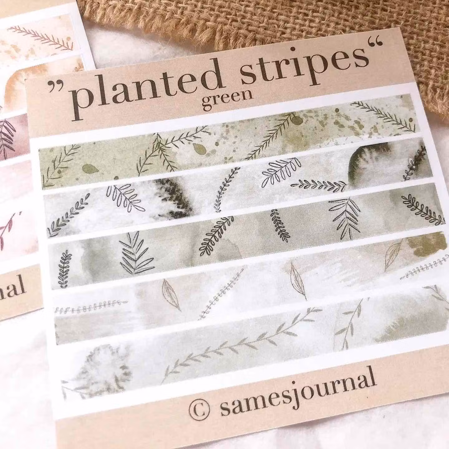 Washiremsor Sames Journal - Planted Stripes Green
