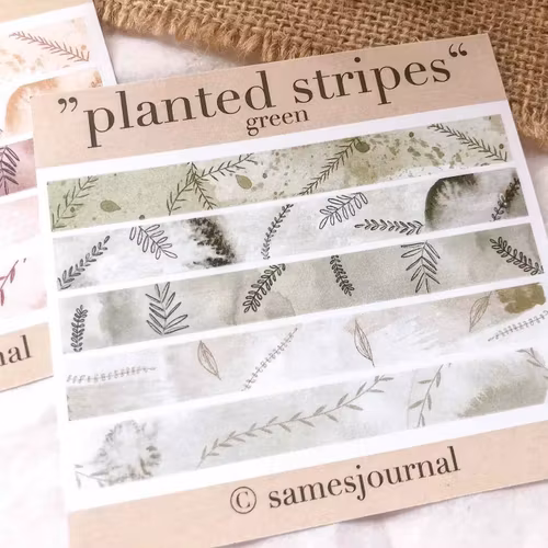 Washiremsor Sames Journal - Planted Stripes Green