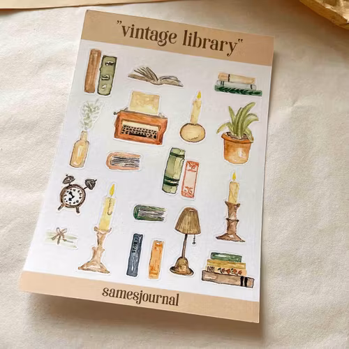 Stickers Sames Journal - Vintage Library