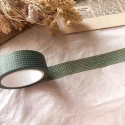 Washi Tape Sames Journal - Green Grid 15mm