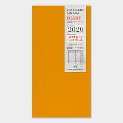 2026 Diary Refill (Weekly Vertical) - Regular Size // Traveler's Notebook