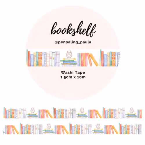 Washi Tape Penpaling Paula - Bookshelf 15 mm