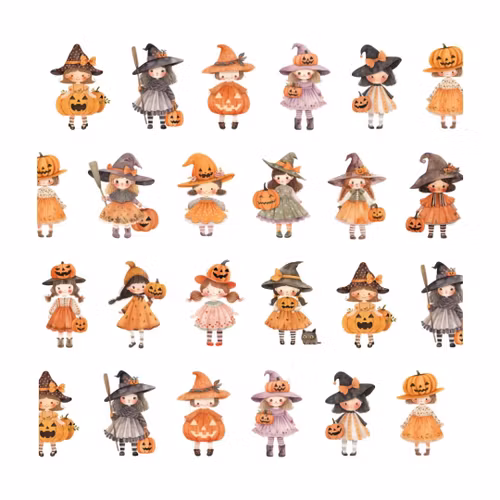 Penpaling Paula PET Tape - Halloween Dolls 60 mm