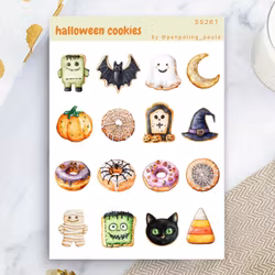 Stickers Penpaling Paula - Halloween Cookies