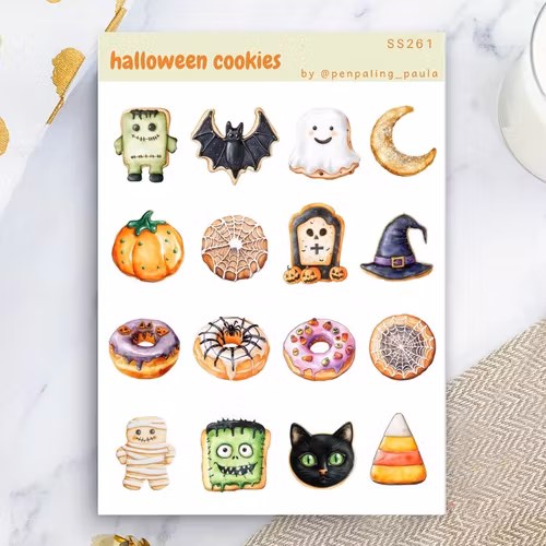 Stickers Penpaling Paula - Halloween Cookies