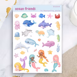 Stickers Penpaling Paula - Ocean Friends