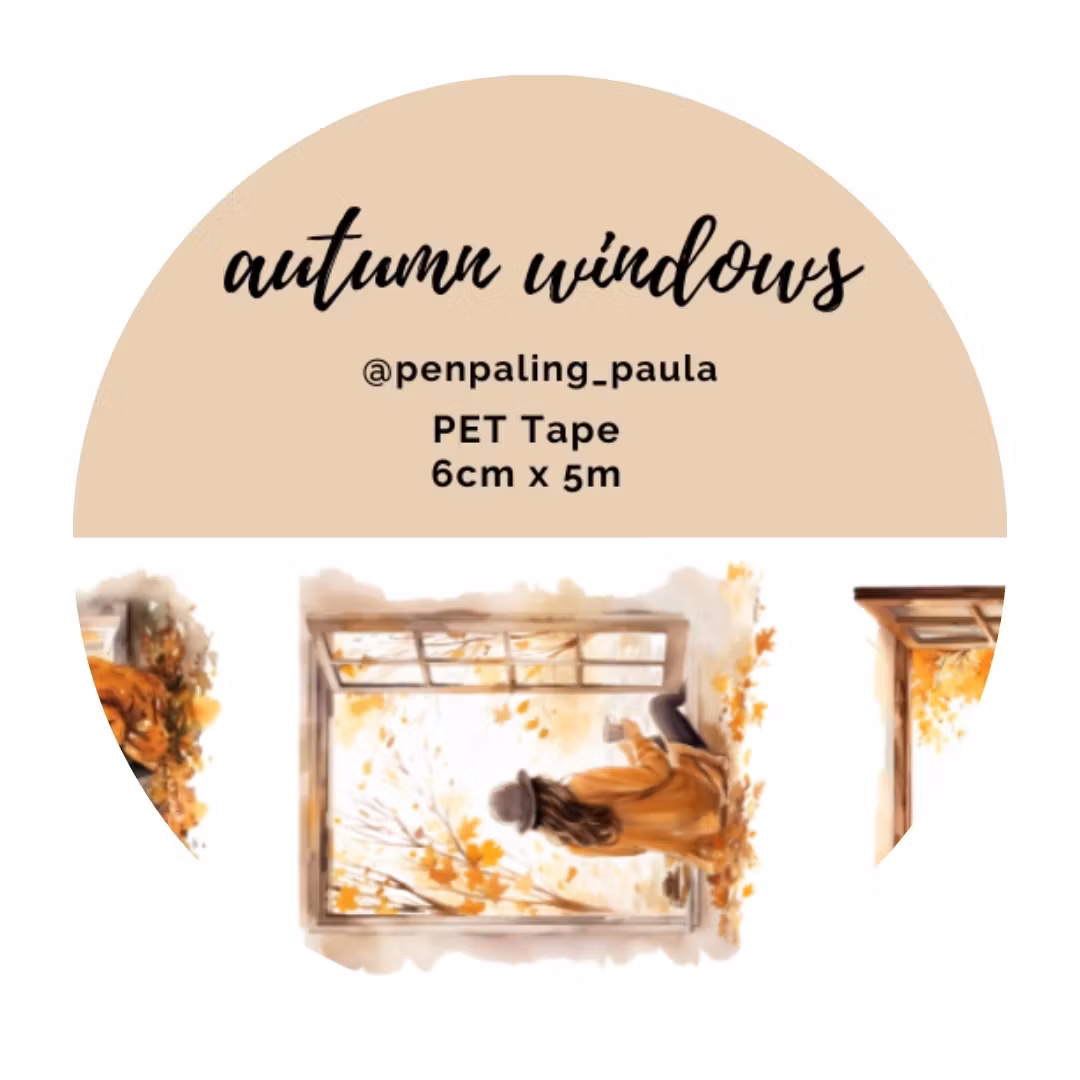 Penpaling Paula PET Tape (Pre-Cut) - Autumn Windows 60 mm
