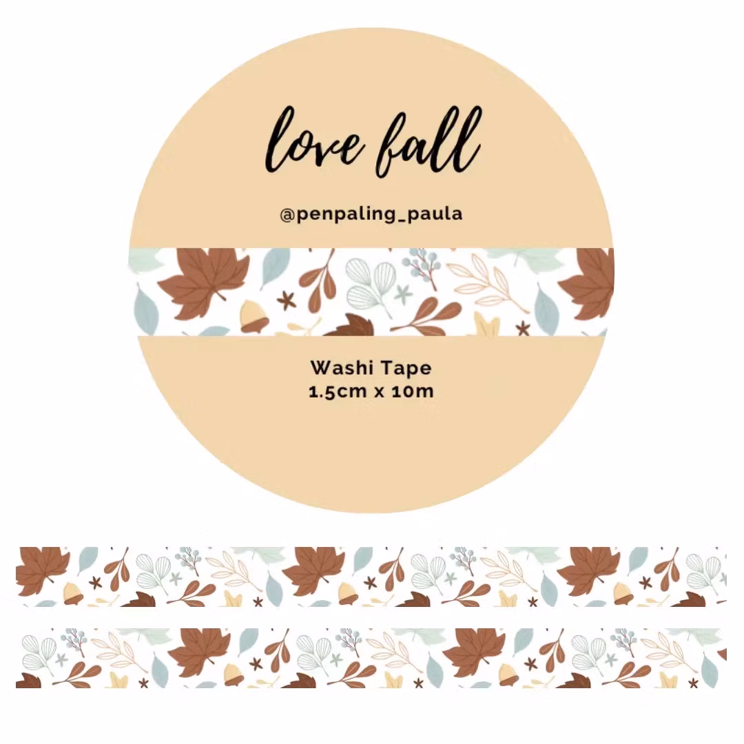 Washi Tape Penpaling Paula - Love Fall 15 mm