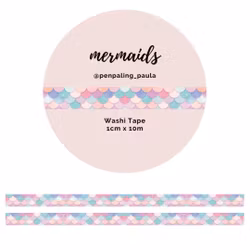 Washi Tape Penpaling Paula - Mermaids 10 mm
