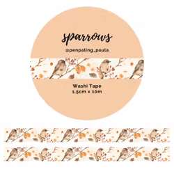 Washi Tape Penpaling Paula - Sparrows 15 mm