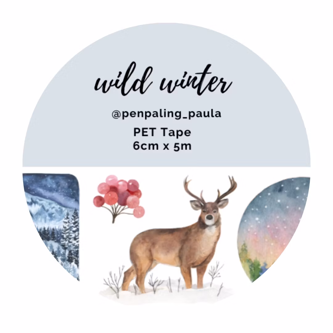 Penpaling Paula PET Tape (Pre-Cut) - Wild Winter 60 mm