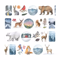 Penpaling Paula PET Tape (Pre-Cut) - Wild Winter 60 mm